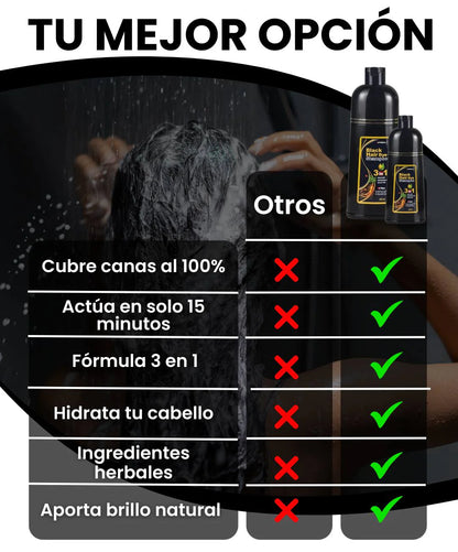 Shampoo de Henna Cubre Canas - Recupera tu Juventud al instante!!!